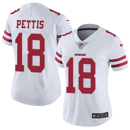 San Francisco 49ers Limited White Women Dante Pettis Road NFL Jersey #18 Vapor Untouchable